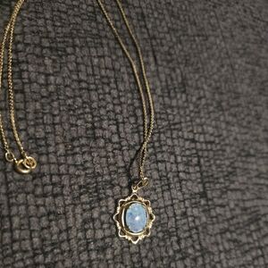 Vintage Gold Plated Opal Necklace